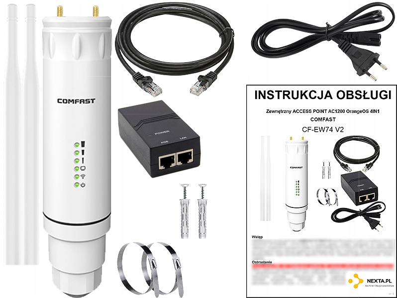 Prístupový bod, mostík, opakovač, smerovač Comfast CF-EW74 802.11ac (Wi-Fi 5)